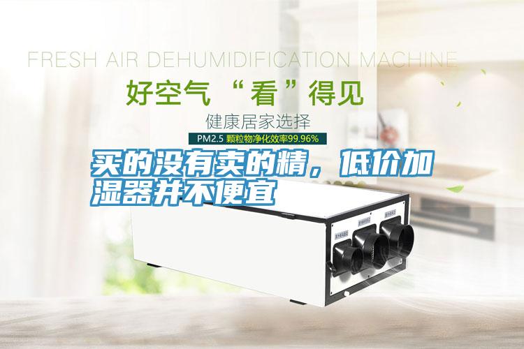 買的沒有賣的精，低價加濕器並不便宜