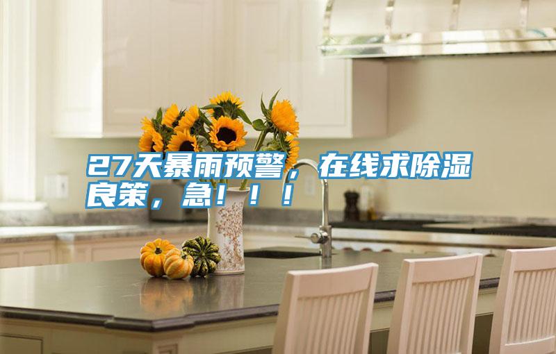 27天暴雨預警，在線求除濕良策，急！！！
