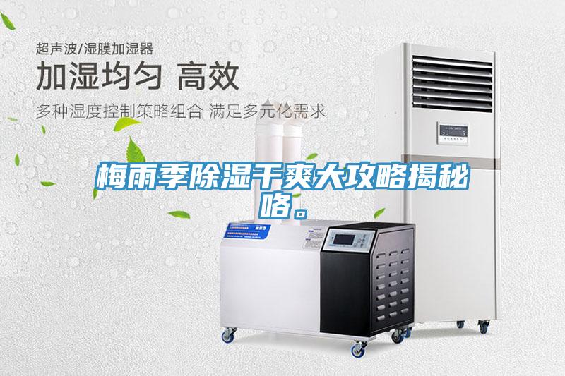 梅雨季除濕幹爽大攻略揭秘咯。