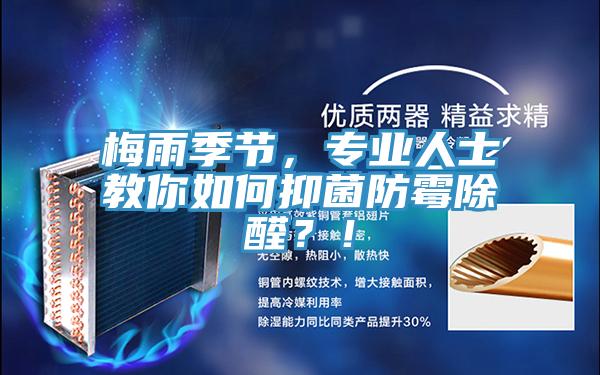 梅雨季節，專業人士教你如何抑菌防黴除醛？！