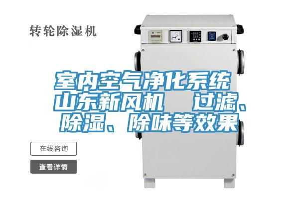 室內空氣淨化係統 山東新風機  過濾、除濕、除味等效果