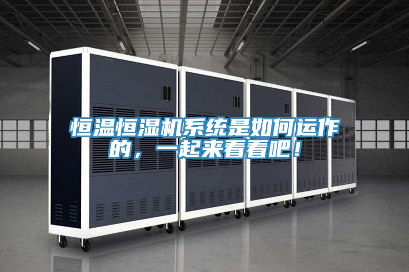 恒溫恒濕機係統是如何運作的，一起來看看吧！