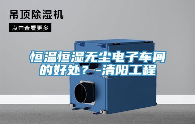 恒溫恒濕無塵電子車間的好處？-清陽工程