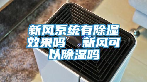 新風係統有除濕效果嗎 新風可以除濕嗎