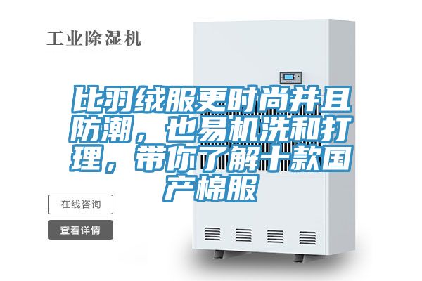 比羽絨服更時尚並且防潮，也易機洗和打理，帶你了解十款國產棉服