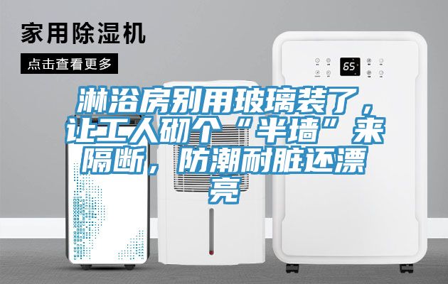 淋浴房別用玻璃裝了，讓工人砌個“半牆”來隔斷，防潮耐髒還漂亮